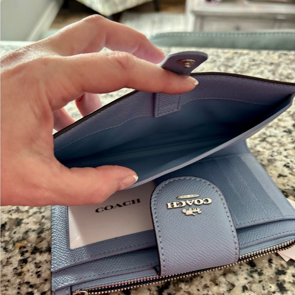Coach Marble Blue Tech Wallet - Picture 5 of 6